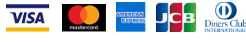 VISA・Mastercard・AMEX・JCB・Diners
