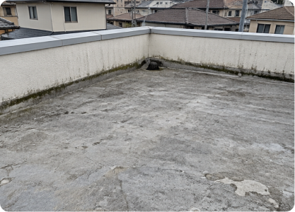 マンション屋上の防水工事前