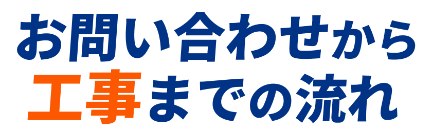 お問い合わせから工事までの流れ